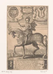 Portrait of Louis XIII on Horseback, with a View of Paris in the Background