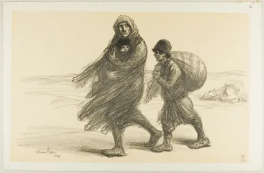 Serbian Exodus, plate twenty-one from Actualités