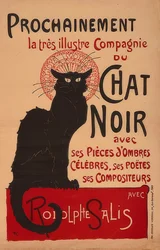 Coming soon, the very illustrious Compagnie du Chat Noir with Rodolphe Salis (2nd version). France, 1896, Imp. Charles Verneau, Paris