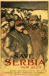 Save Serbia our Ally, Send contributions to Serbian Relief Committee of America, pub. France, 1916