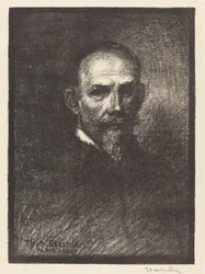 Self-Portrait Steinlen de face, tete droite