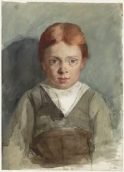 Portrait of a Red-Haired Boy, Front View