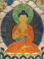 Buddha and three Jakata: Mahakapi, Ruru, Shaabhamiga