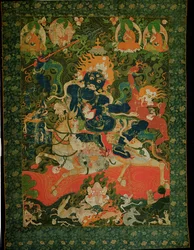 Thangka Painting Depicting Shridevi, from Tashilhumpo Monastery