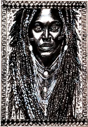 African Dreadlocks Portrait
