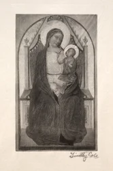 Old Italian Masters: Madonna Enthroned with Child Holding Bird, 1885