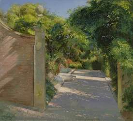 Gateway into the Sundial Garden at Heligan