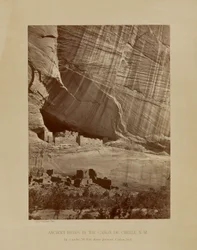 Ancient Ruins in the Canyon de Chelly, N.M.