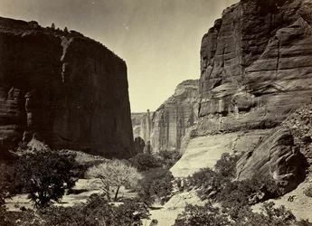 Head of Canyon de Chelle, Looking Down. Walls about 1200 feet in height