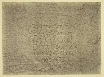 Historic Spanish Record of the Conquest, South Side of Inscription Rock, N.M. Geographical & Geological Explorations & Surveys West of the 100th Meridian. Expedition of 1873.
