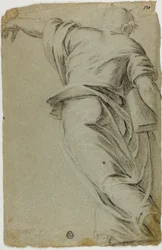 Moses Striding to the Left, Pointing with Left Hand