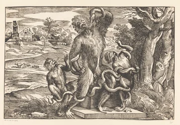 Caricature of the Laocoön Group