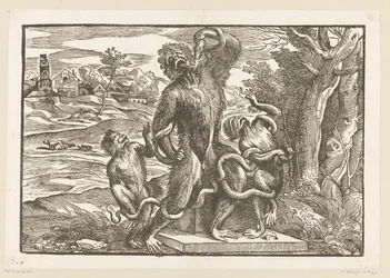 Caricature of the Laocoön Group