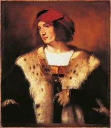 Portrait of Young Man Dressed in Fur