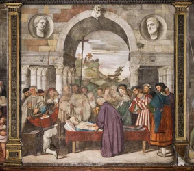 The heart of the miser in the casket, the northern wall, School of the Saint, Basilica of St Anthony, Padua, Italy