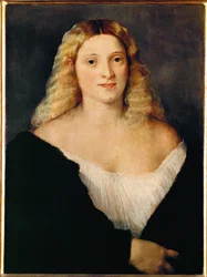 Young woman in a black dress …