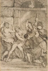 The Crowning with Thorns, engraved by Luigi Scaramuccia (1616-80), 1675