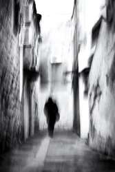 Blurred Figure In Alley