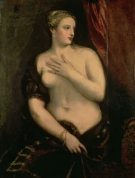 Venus Contemplating Her Reflection in a Mirror