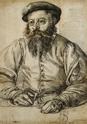 Portrait of a Bearded Man, Half Length, Seated at a Table