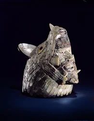 Head of an Animal with a Human Head in the Open Jaws, Found at Tula, Hidalgo, Mexico, Early Post-Classic