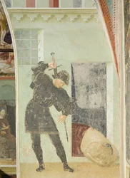 Life Cycle of St. John the Baptist: Soldier About to Behead John the Baptist