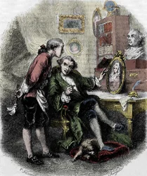 Illustration of Journey around my Room (1794) by Xavier de Maistre. Illustration by Tony Johannot