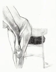 Bending Nude Form