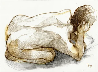 Curled Nude Sketch
