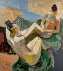 Lounging Abstract Figures