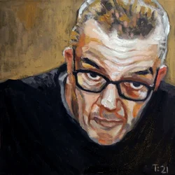 Man With Glasses Painting