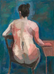 Nude Figure In Blue