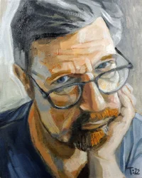 Pensive Man In Glasses