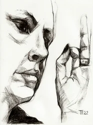 Pensive Profile Sketch
