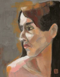 Pensive Woman Profile