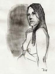 Pensive Woman Sketch