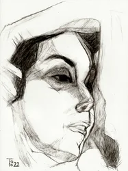 Pensive Woman Sketch