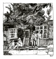 Vintage Porch Scene