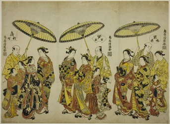 Beauties of the Three Capitals: Shimabara in Kyoto, Yoshiwara in Edo, and Shinmachi in Osaka