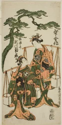 The Actors Yamashita Kinsaku II and Segawa Kikunojo II