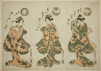 Three Young Women with Pets