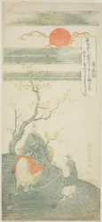 The Poet Sugawara no Michizane Riding an Ox