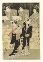 Actors Sawamura Sojuro III and Iwai Hanshiro IV as Jihei and Koharu