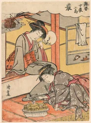 The Farmer (No) from the series Beauties Illustrating the Four Social Classes (Adesugata shi no ko sho)