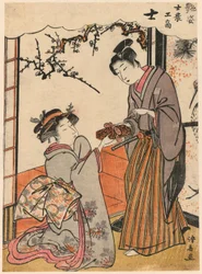The Samurai (Shi) from the Series Beauties Illustrating the Four Social Classes