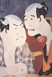 Japanese actors Nakamura Konozo and Nakajima Wadaemon