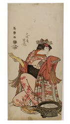 Kabuki Actor Nakamura in Female Role (Onnagata) (Woodblock on Paper)
