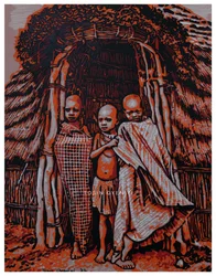African Village Children