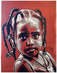 Innocent Child Red Portrait