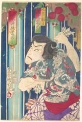 Imaginary Portrait, Stage Shuihuzhuan: Tōryūdai (Mitate Suikoden Tōrōdai) - Actor Onoe Kikugorō as Kumon no Ryūkichi